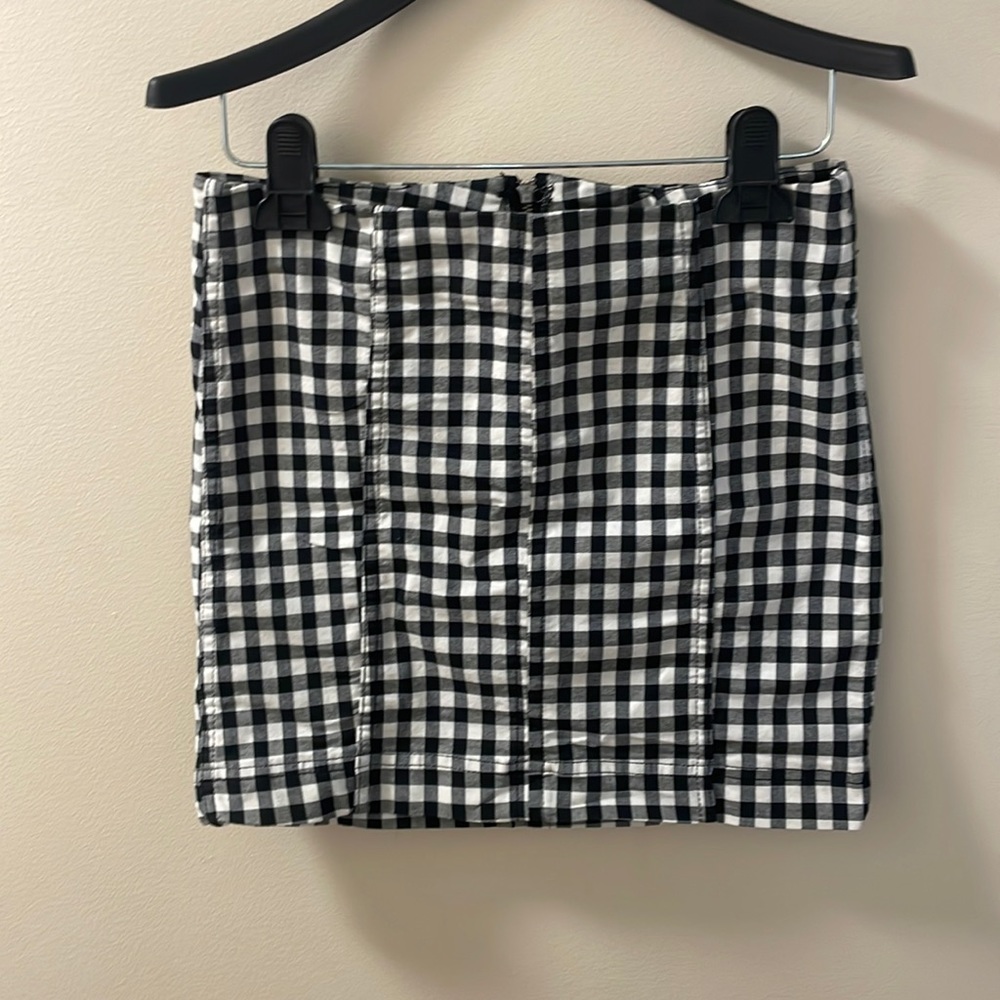 Free People Gingham Mini Skirt